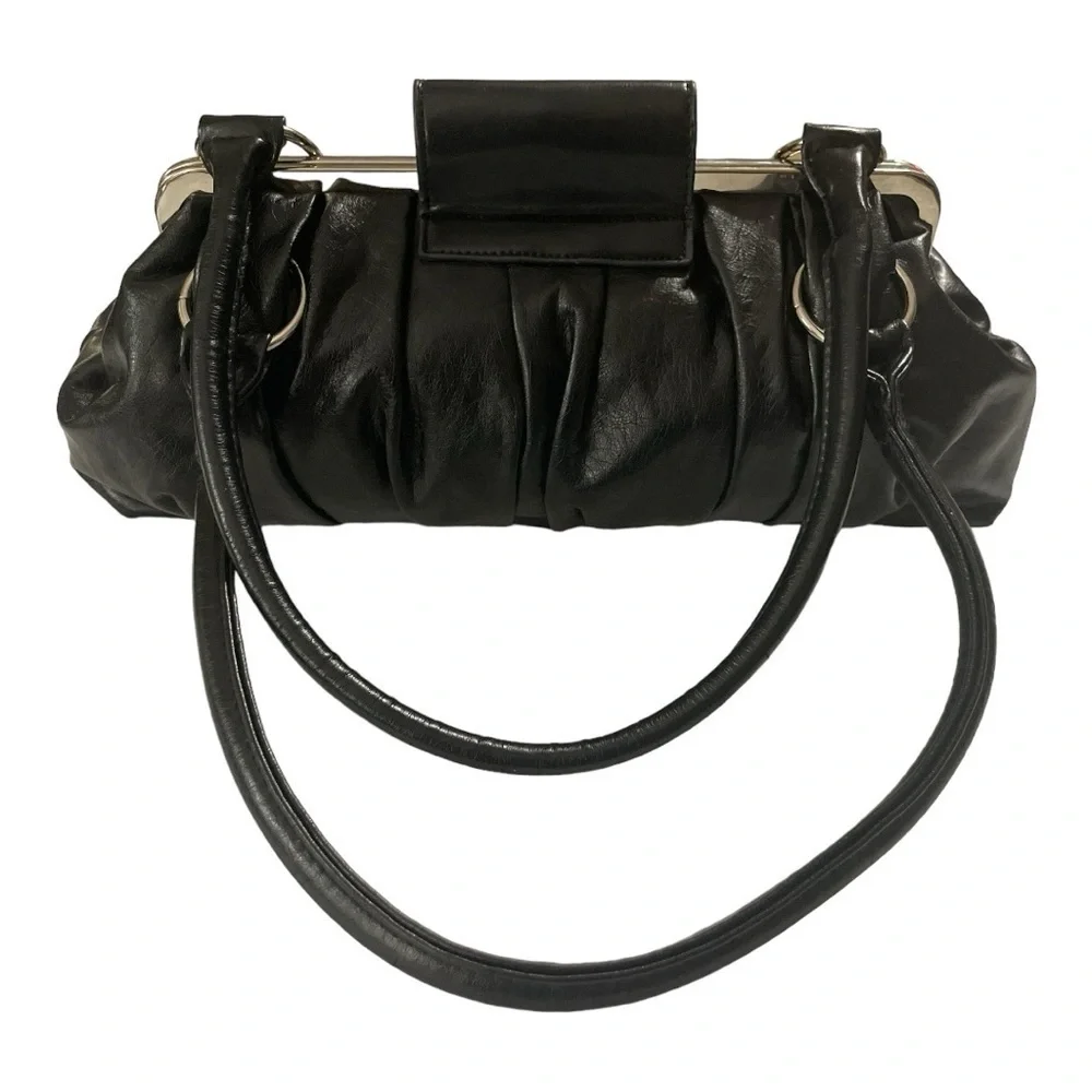 EXPRESS Pleated Women Handbag Faux Leather Shoulder Bag Fashion New Clip